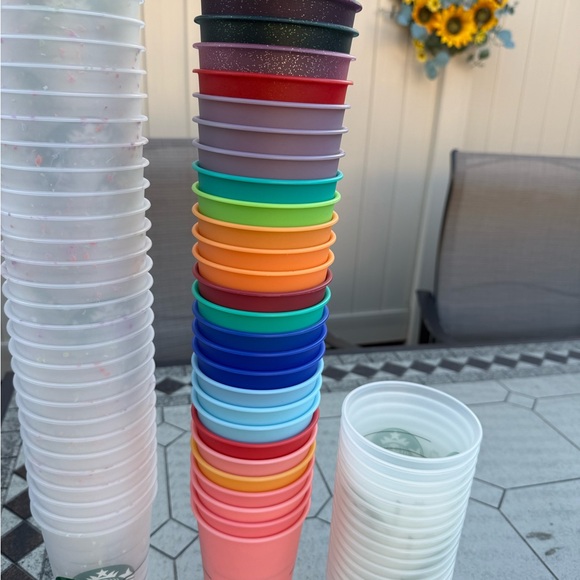 Starbucks Cold Cups Reusable Plastic with Lid/Straw - Picture 3 of 4